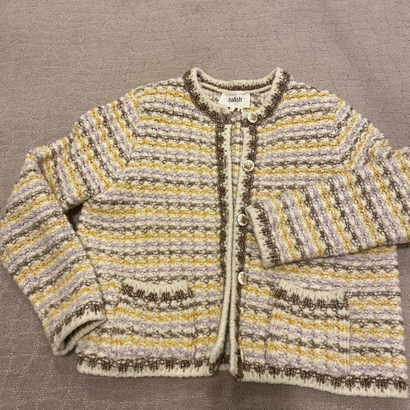 ba&sh Sweaters - BA&SH Striped Cardigan sweater - Yellow, Brown, Cream